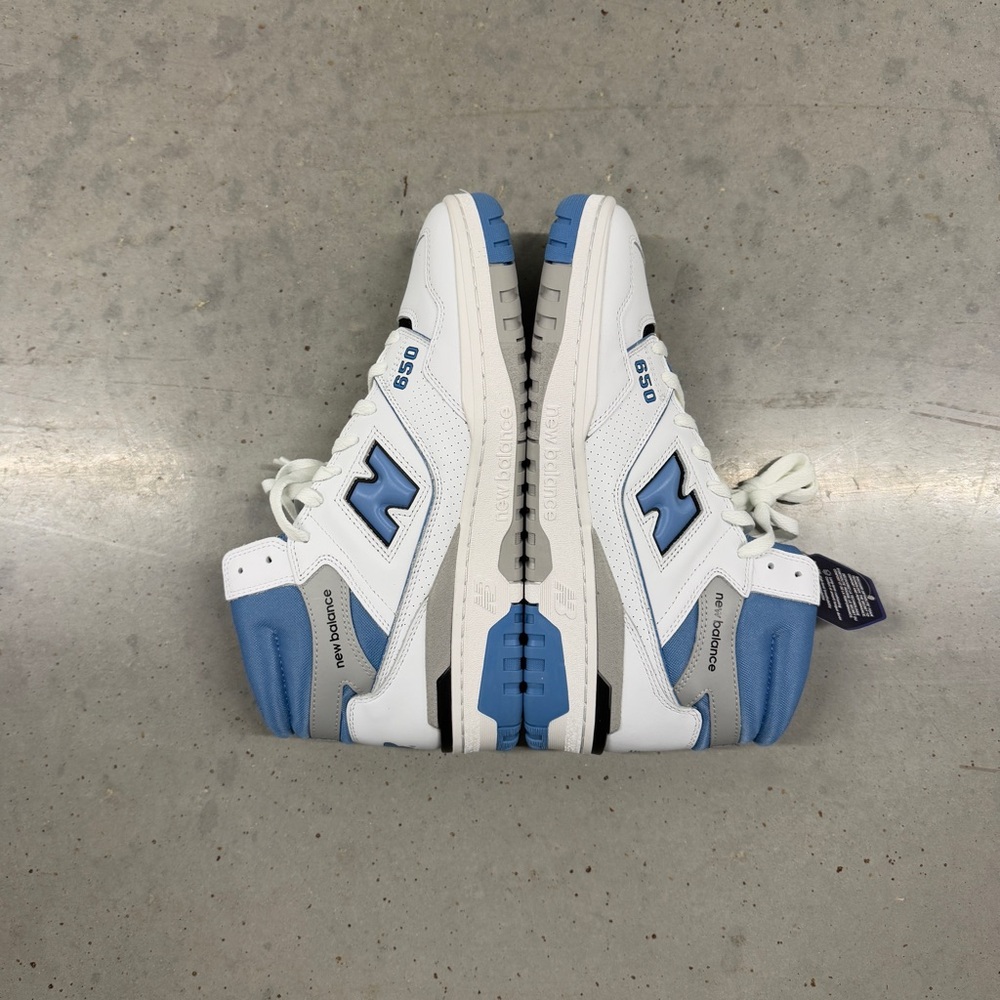 New Balance 650 Sneaker in White and Blue